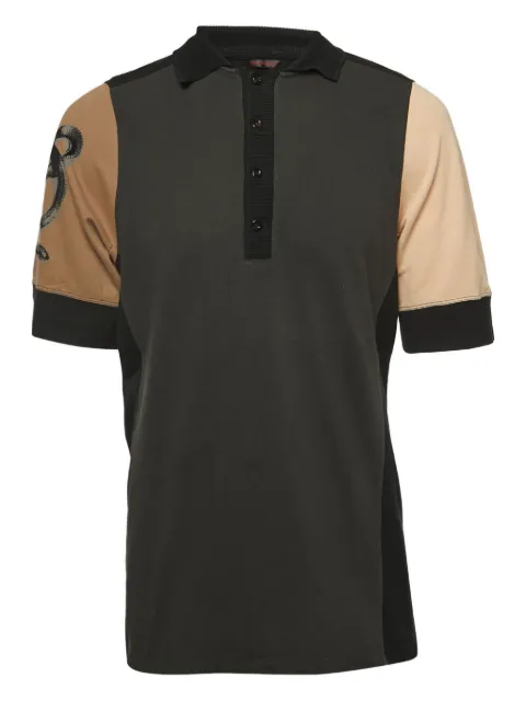 Roberto Cavalli Vintage cotton panelled polo shirt Grey 888594