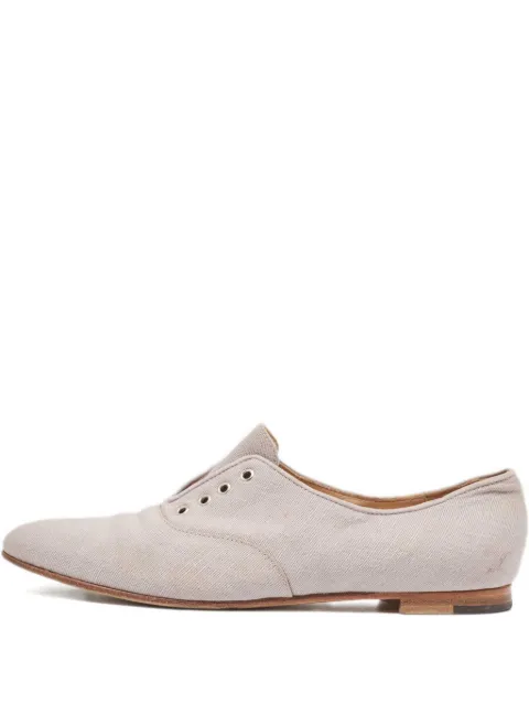 Manolo Blahnik pre-owned eyelet-detail shoes Neutrals 961616