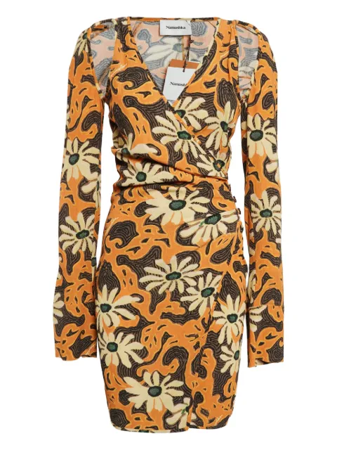 Nanushka floral-print dress Orange 1042974