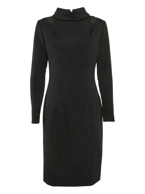 Gianfranco Ferré Pre-Owned cotton mock-collar dress Black 1093656