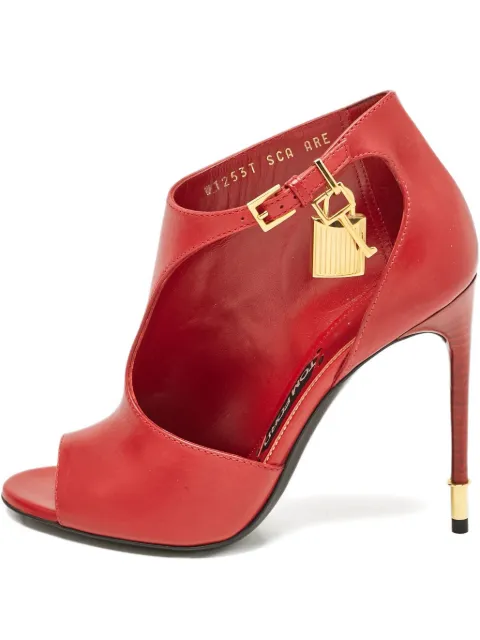 Tom Ford Vintage pre-owned 110mm padlock-detail boots Red 1117533