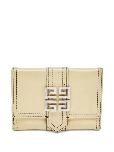 Givenchy Pre-Owned logo-plaque leather wallet Neutrals 851521