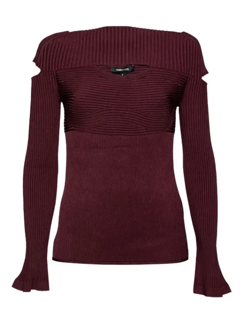 Cushnie ribbed top Brown 627652