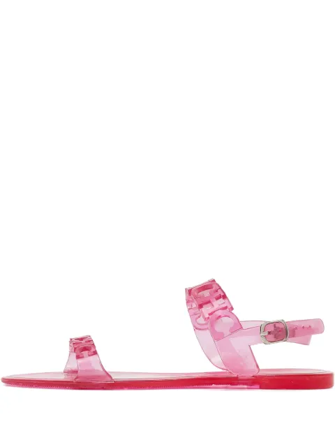 Carolina Herrera Vintage logo jelly flat sandals Pink 1032650