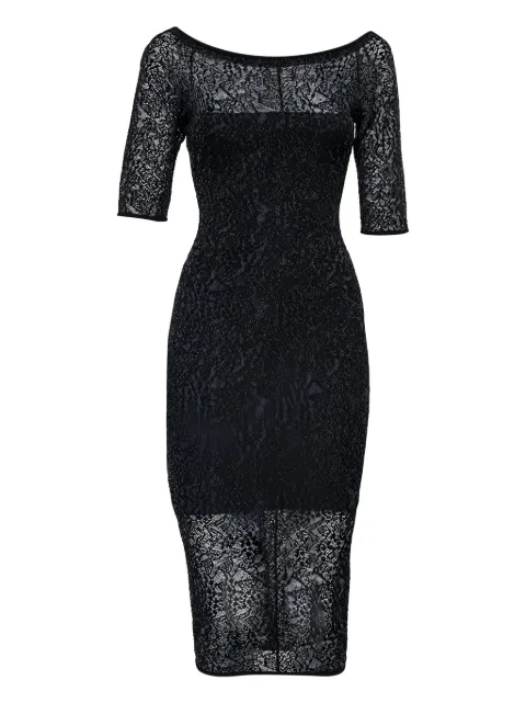 Alexandre Vauthier semi-sheer midi dress Black 433576