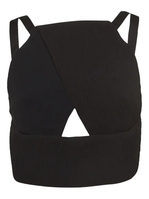 Roland Mouret pleated crisscross top Black 961624