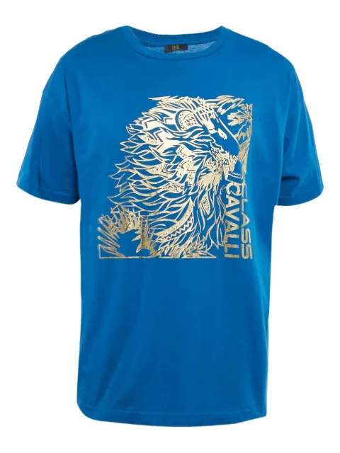 Roberto Cavalli Vintage logo-print T-shirt Blue 1107088