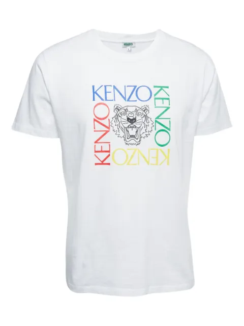 Kenzo Pre-Owned Tiger logo T-shirt White 841192