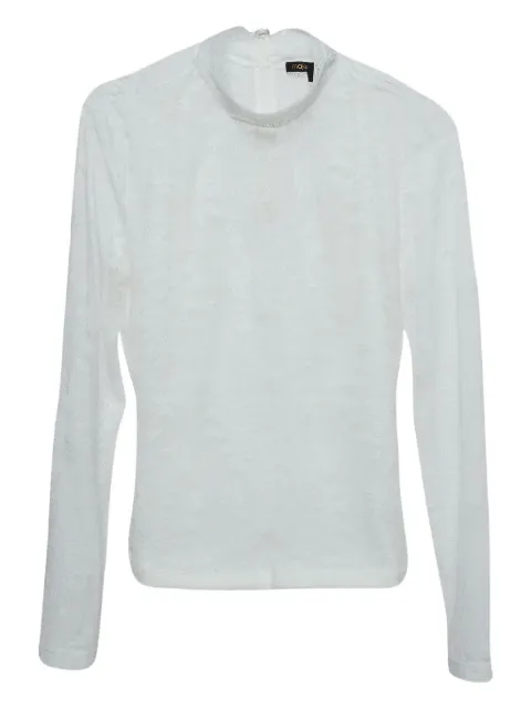 Maje pre-owned lace high-neck top White 1013341