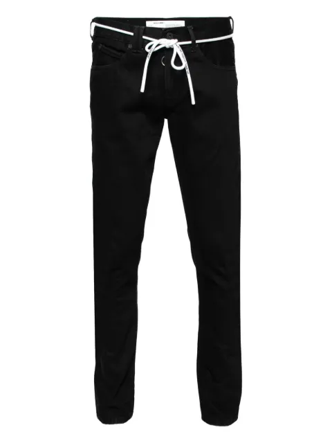 Off-White Pre-Owned Arrow drawstring trousers Black 626059