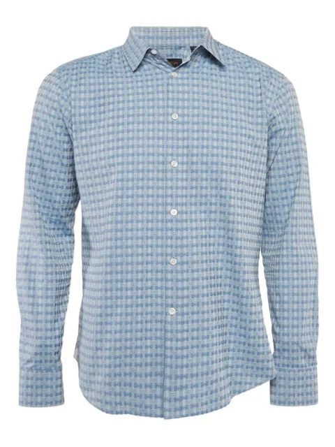 Louis Vuitton Pre-Owned checked shirt Blue 1123962