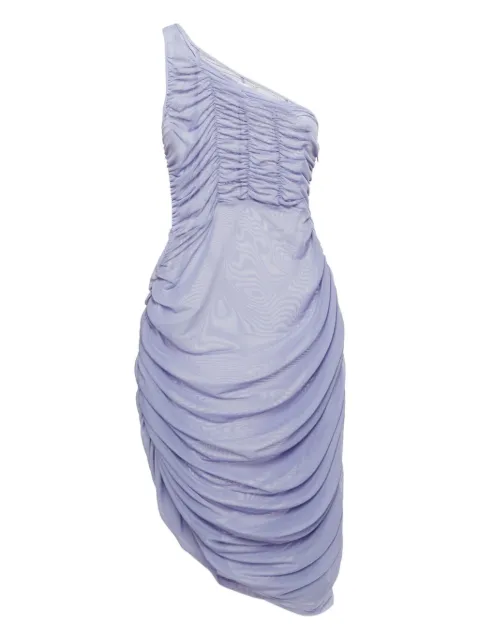 Danielle Guizio ruched one-shoulder mini dress Purple 1032583
