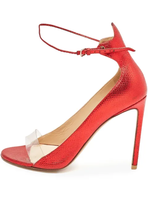 Francesco Russo ankle-strap leather pumps Red 1102427