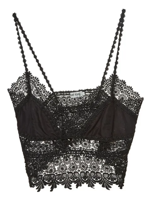 Charo Ruiz Ibiza Dana lace detail tank top Black 1024480