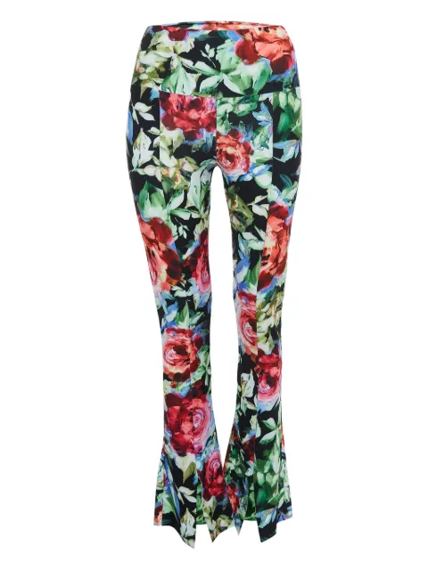 Norma Kamali Vintage floral-print trousers Black 918804