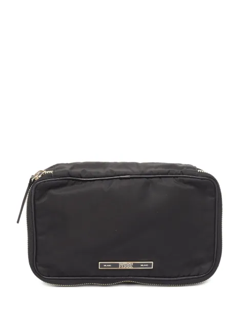 Gianfranco Ferré Pre-Owned rectangular zip clutch bag Black 891873