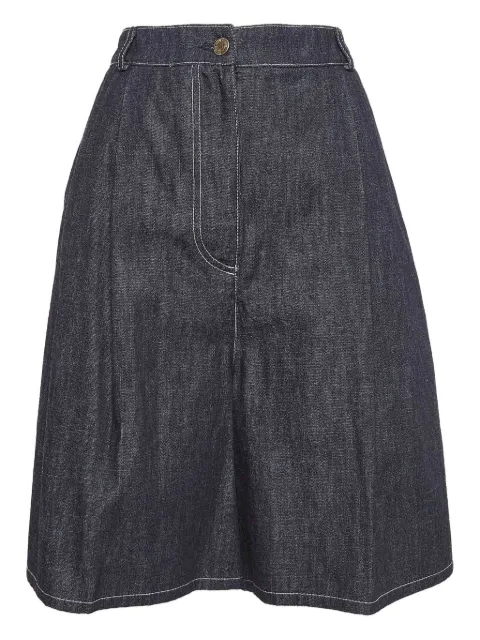 Emilia Wickstead pre-owned flared denim shorts Blue 1024528
