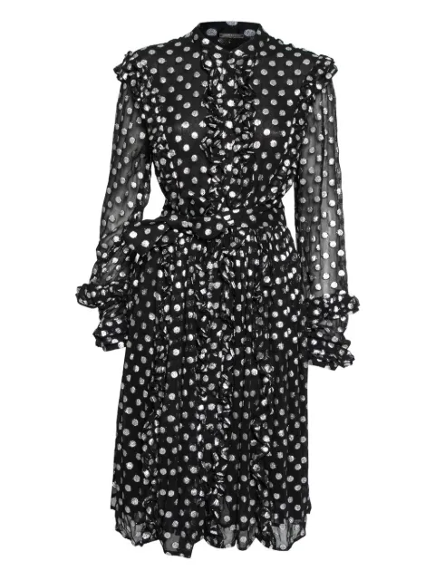 Dodo Bar Or pre-owned polka-dot chiffon dress Blue 627559