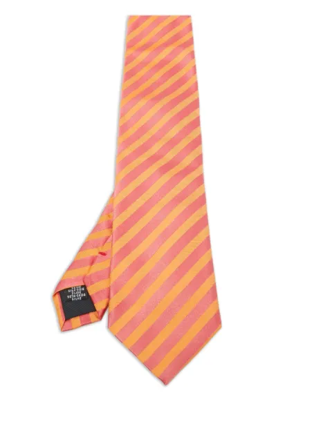 Moschino Pre-Owned diagonal-stripes silk tie Pink 954818