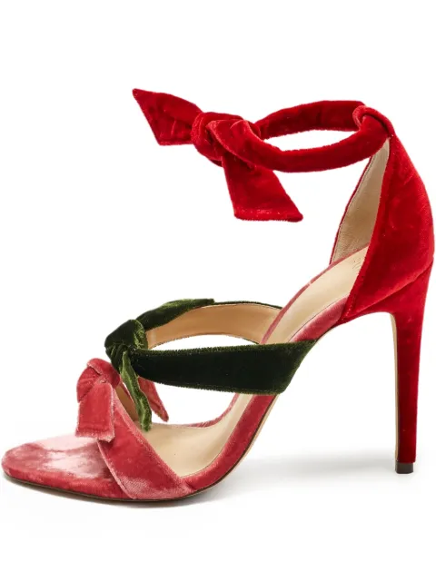 Alexandre Birman 2024 105mm velvet sandals Red 1116326