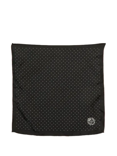 Dolce & Gabbana Pre-Owned polka-dot silk pocket square scarf Black 1130519