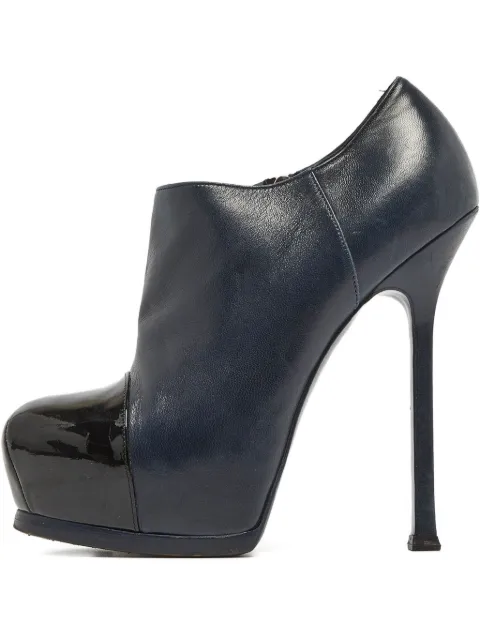 Saint Laurent Pre-Owned leather heeled boots Blue 980601