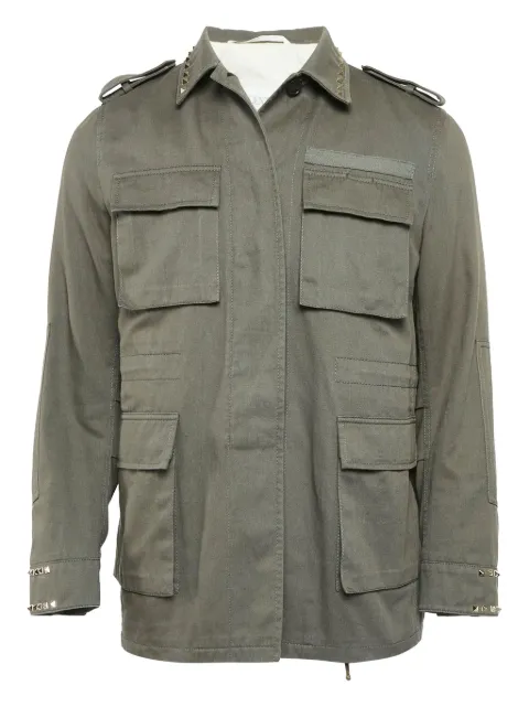 Valentino Garavani Pre-Owned pocketed stud-detail jacket Green 1091827