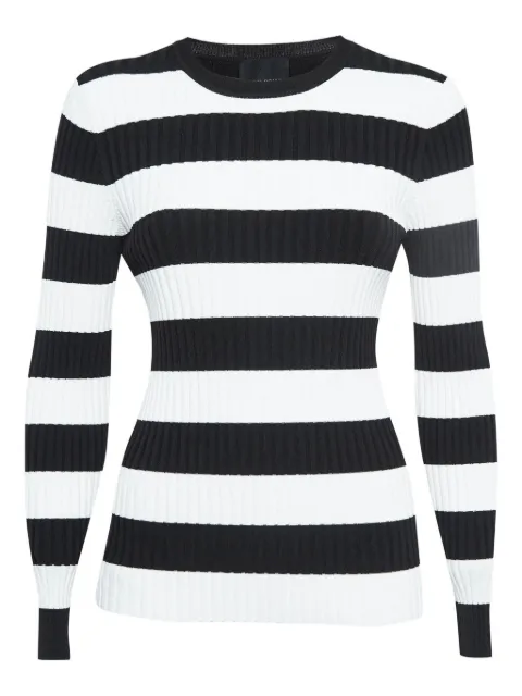 Cynthia Rowley ribbed stripe sweater Black 1024334