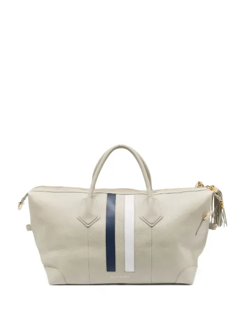 3.1 Phillip Lim stripe-detail leather duffel bag Grey 1075423