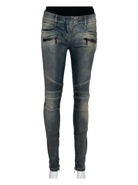 Balmain Pre-Owned stonewashed jeans Blue 423644