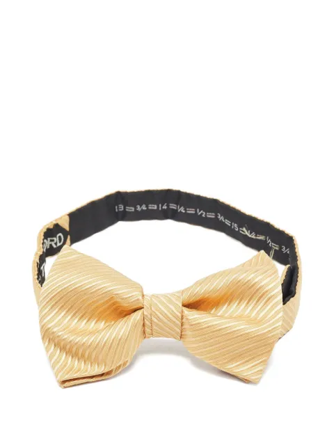 Tom Ford Vintage pre-owned striped silk bow tie Neutrals 1009413
