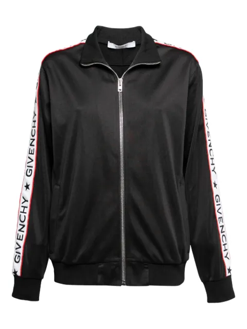 Givenchy Pre-Owned logo-tape track jacket Black 644376