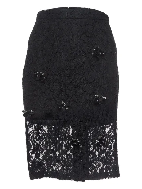 Alexis lace embellished midi skirt Black 984668