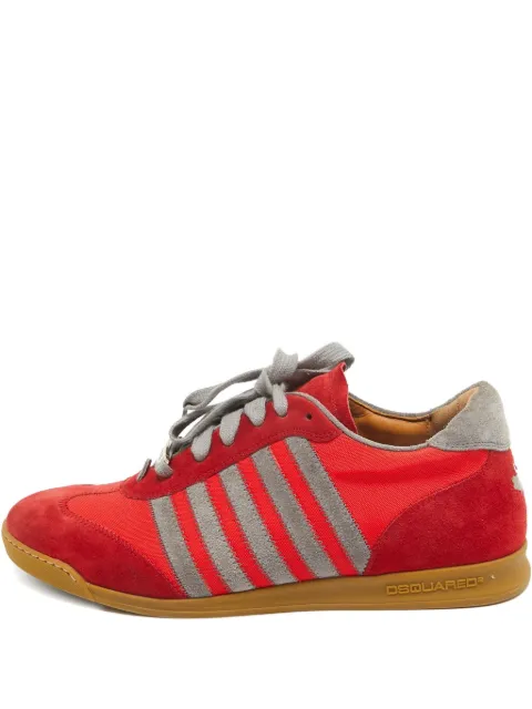 DSQUARED2 suede stripe sneakers Red 974326