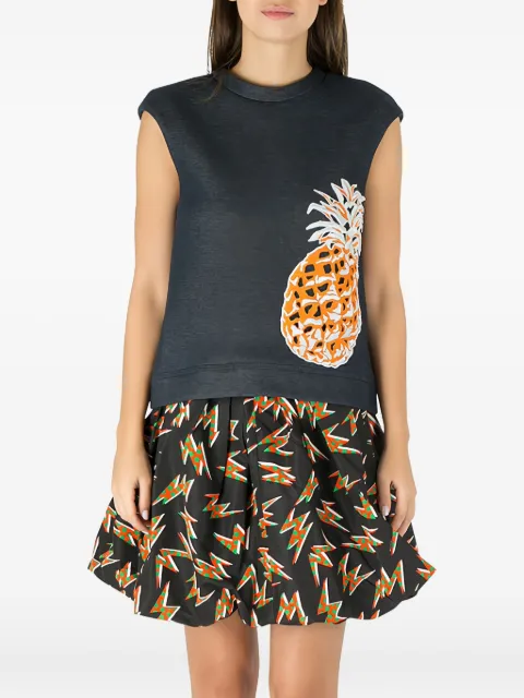 MSGM graphic-print T-shirt Blue 212412