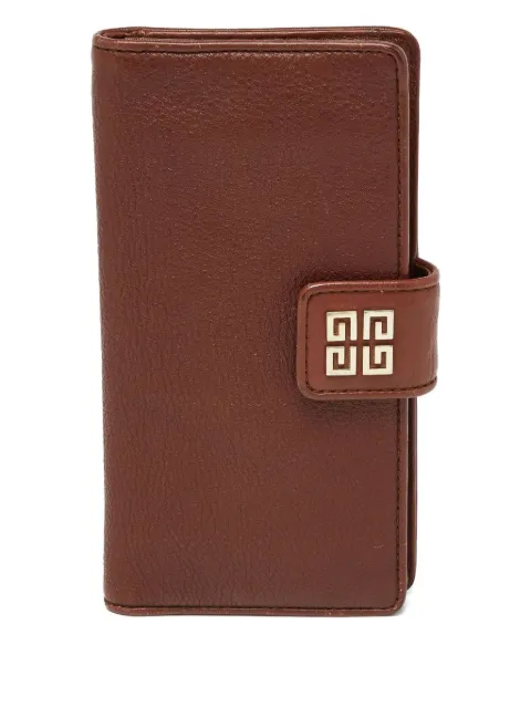 Givenchy Pre-Owned Logo Flap Continental wallet Brown 910366