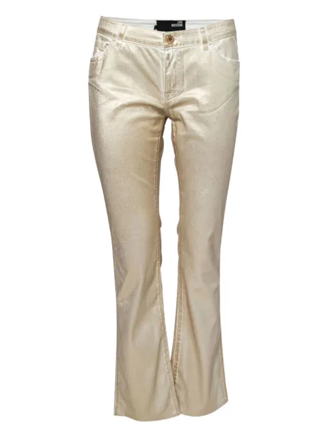 Love Moschino foil-print jeans Yellow 682557