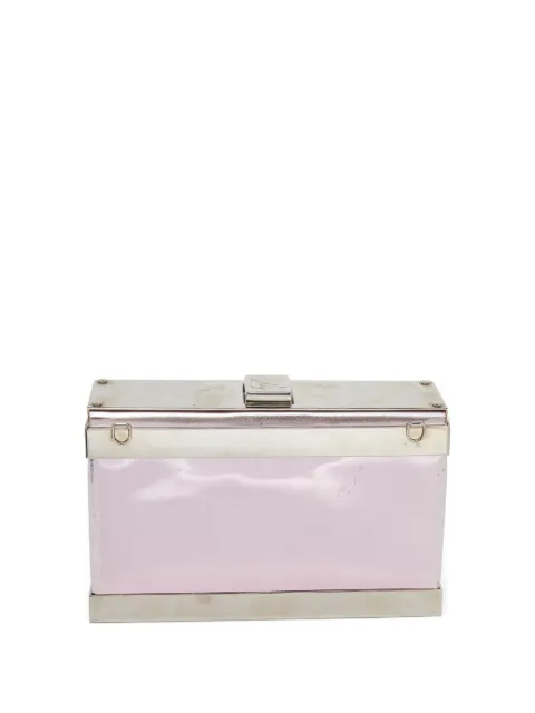 Giuseppe Zanotti Vintage patent-leather metal box bag Pink 644585
