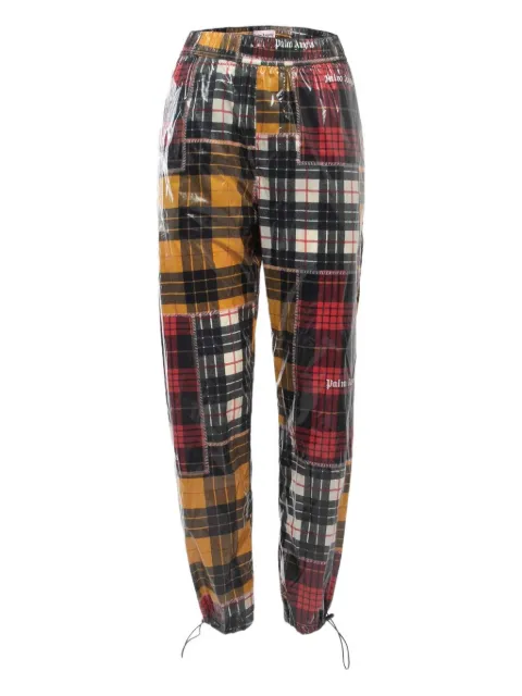 Palm Angels patchwork-print plaid trousers Red 865000