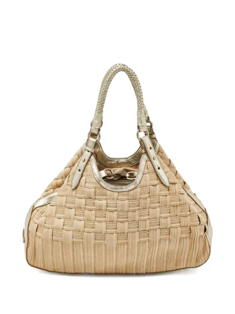 Cole Haan woven-leather satchel bag Neutrals 946789