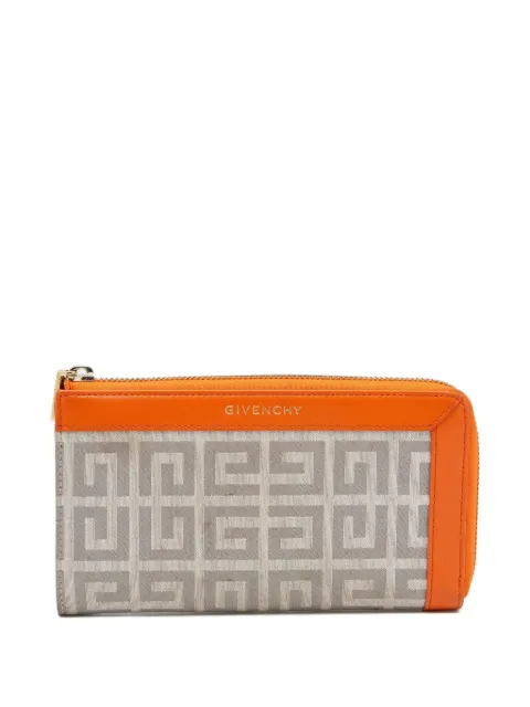 Givenchy Pre-Owned monogram-canvas zip-around wallet Grey 624669