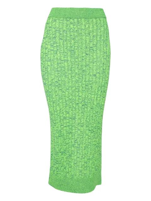 Maison Martin Margiela Pre-Owned ribbed-knit skirt Green 627564