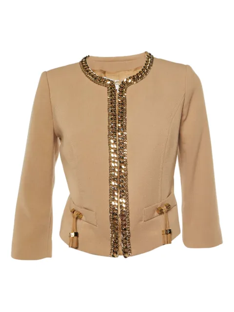 Elisabetta Franchi chain-link trim jacket Neutrals 1104163