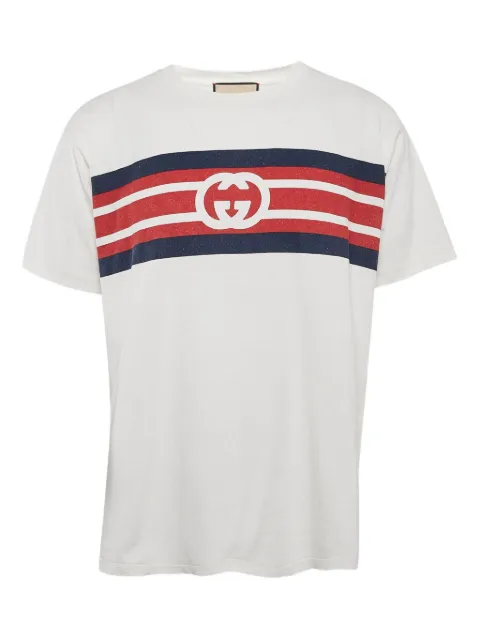 Gucci Pre-Owned logo-print T-shirt White 1082786