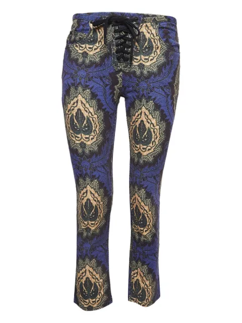 Isabel Marant Vintage lace-up floral trousers Purple 973985