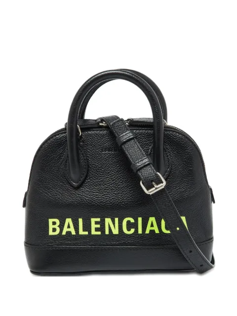 Balenciaga Pre-Owned 2024 leather logo satchel bag Black 1076932