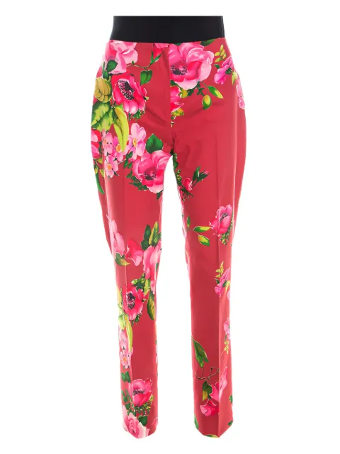 Blumarine Vintage floral-print trousers Red 207806