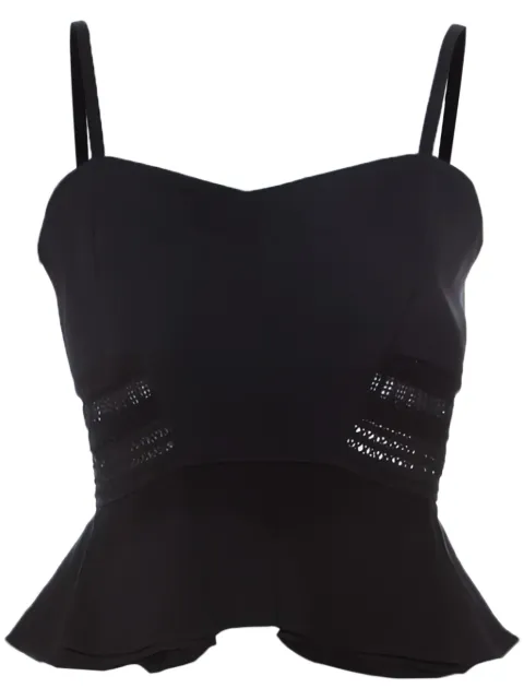 SIMKHAI peplum lace-trim top Black 212763