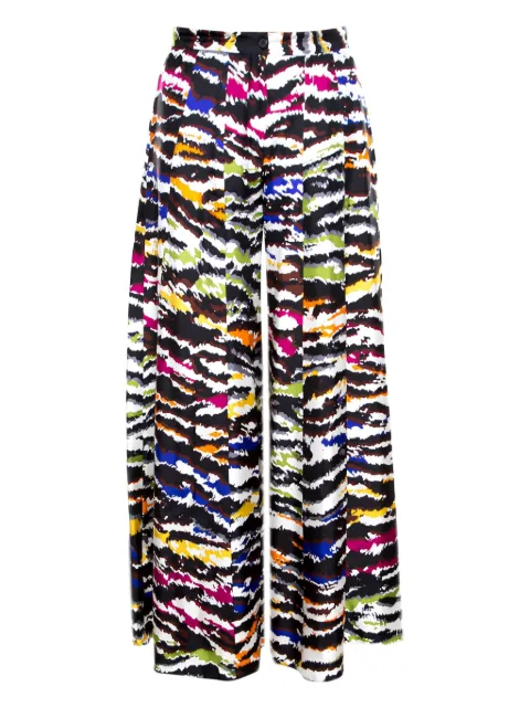 Missoni Pre-Owned pleated printed trousers Black 163340