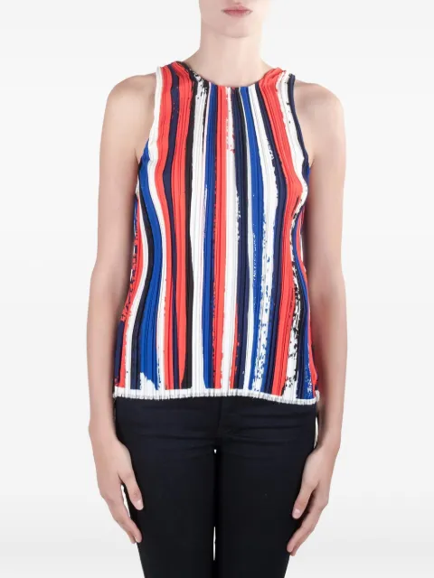 Dion Lee pleated striped tank top White 212588